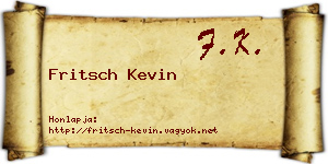 Fritsch Kevin névjegykártya